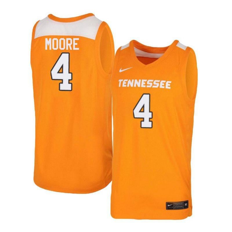 Men 4 Armani Moore Orange White Elite Tennessee Volunteers Basketball Jersey