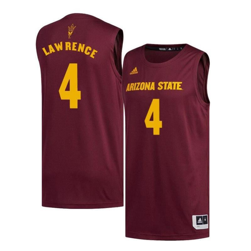Men 4 Kimani Lawrence Maroon Arizona State Sun Devils Basketball Jersey