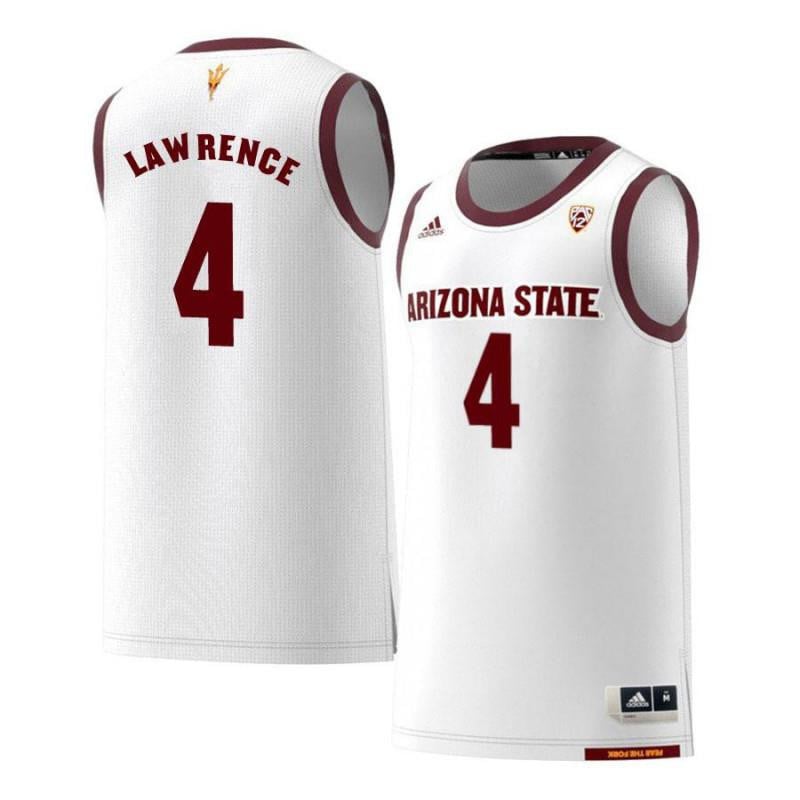 Men 4 Kimani Lawrence White Retro Arizona State Sun Devils Basketball Jersey