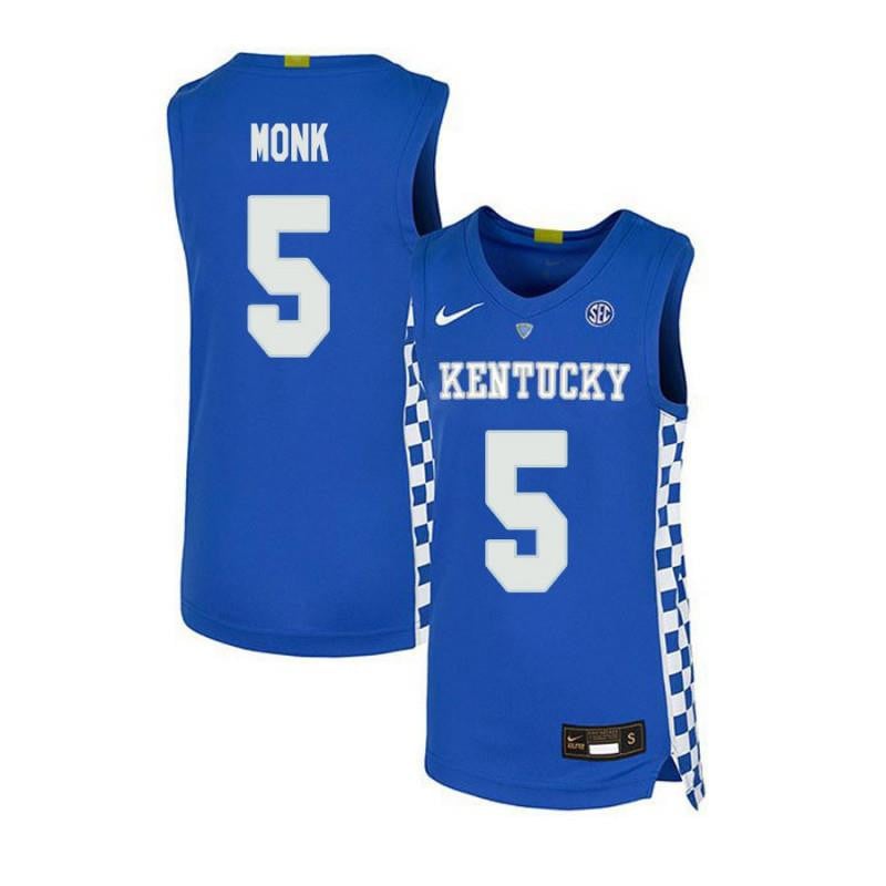 Men 5 Malik Monk Royal Blue Elite Kentucky Wildcats Basketball Jersey