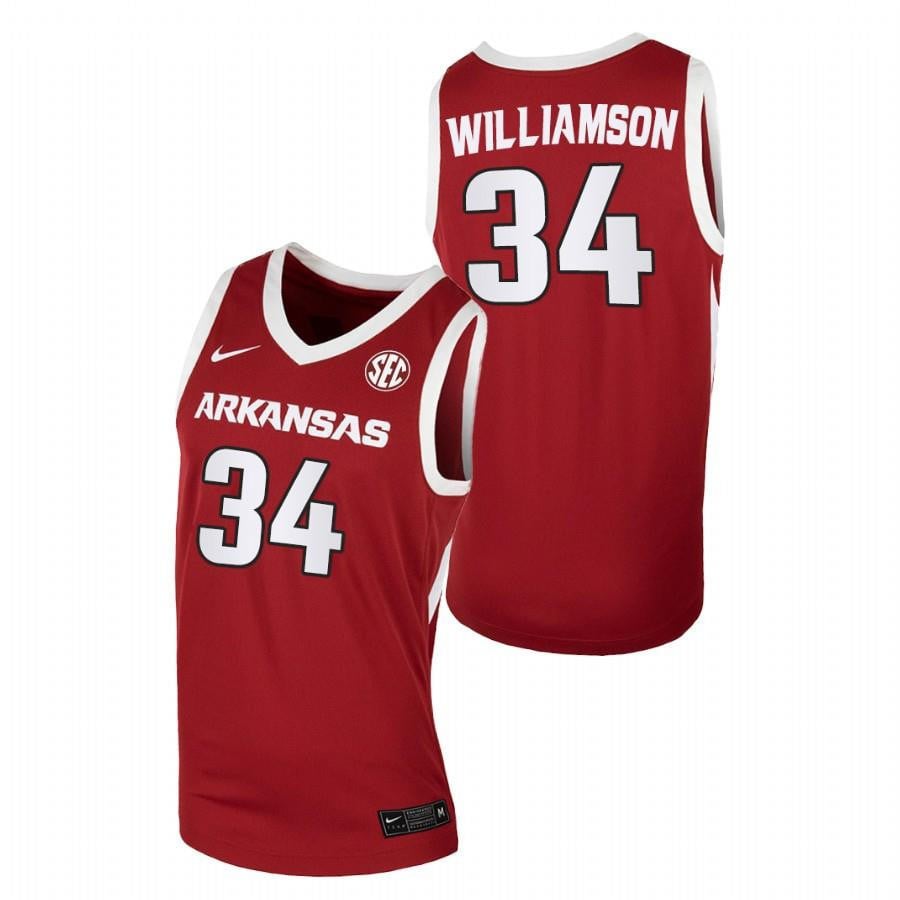 Men Arkansas Razorbacks 34 Cardinal Corliss Williamson Away College Basketball Jersey