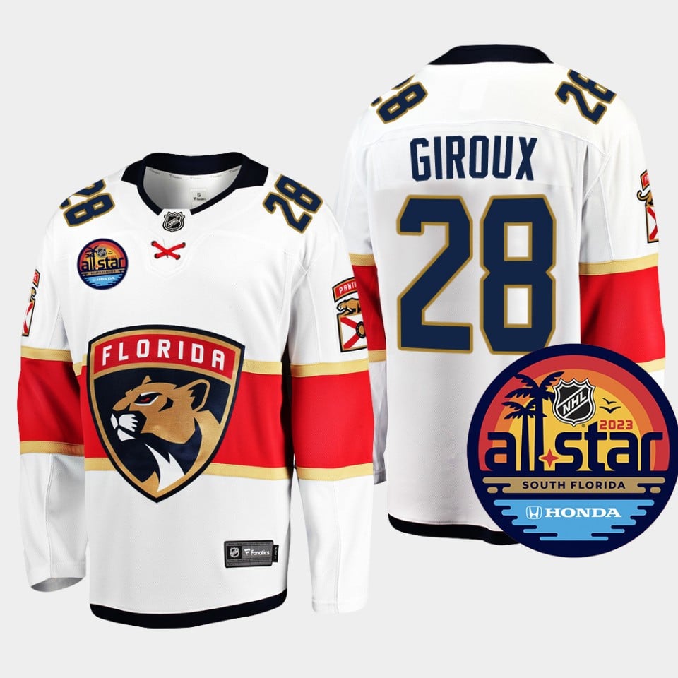 Men Florida Panthers Claude Giroux 28 2023 All-star Away White Jersey