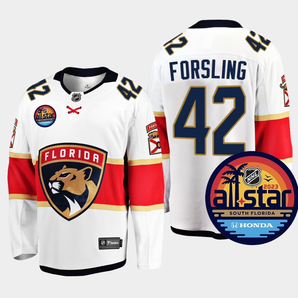 Men Florida Panthers Gustav Forsling 42 2023 All-star Away White Jersey