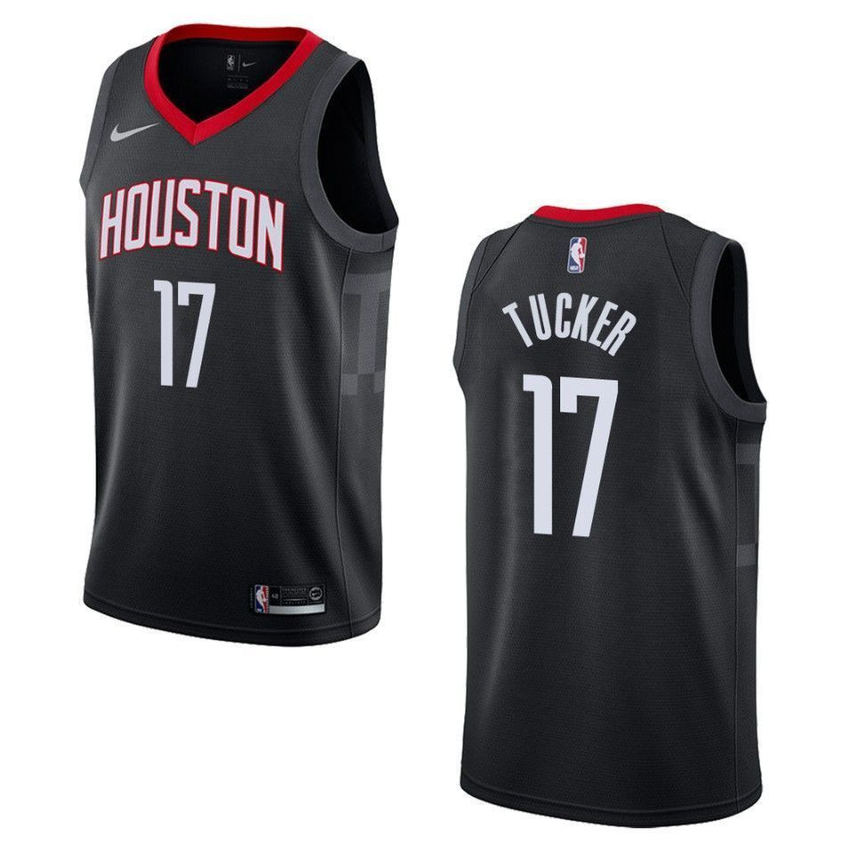 Men Houston Rockets 17 P.j. Tucker Statement Swingman Jersey - Black
