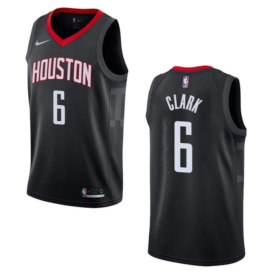 Men Houston Rockets 6 Gary Clark Statement Swingman Jersey - Black