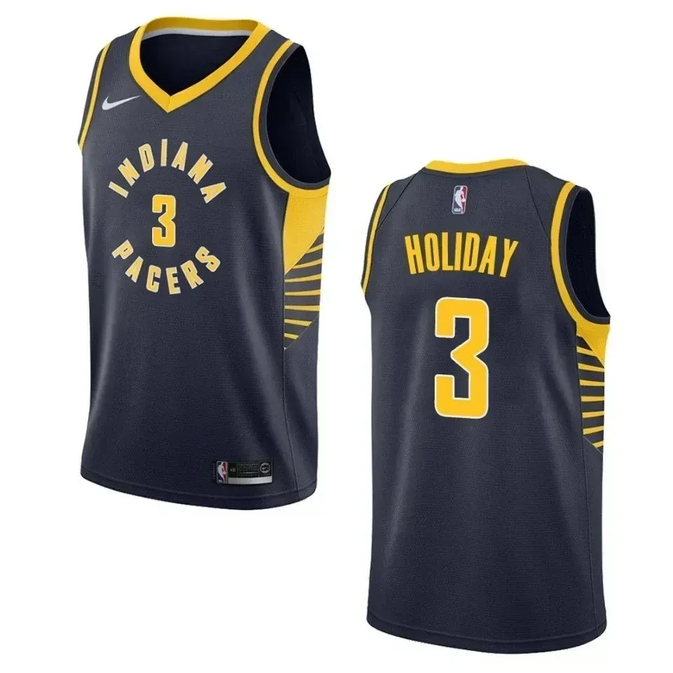 Men Indiana Pacers 3 Aaron Holiday Icon Edition Swingman Jersey - Navy