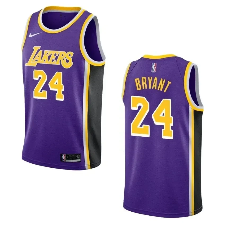 Men Los Angeles Lakers 24 Kobe Bryant Statement Swingman Jersey - Purple