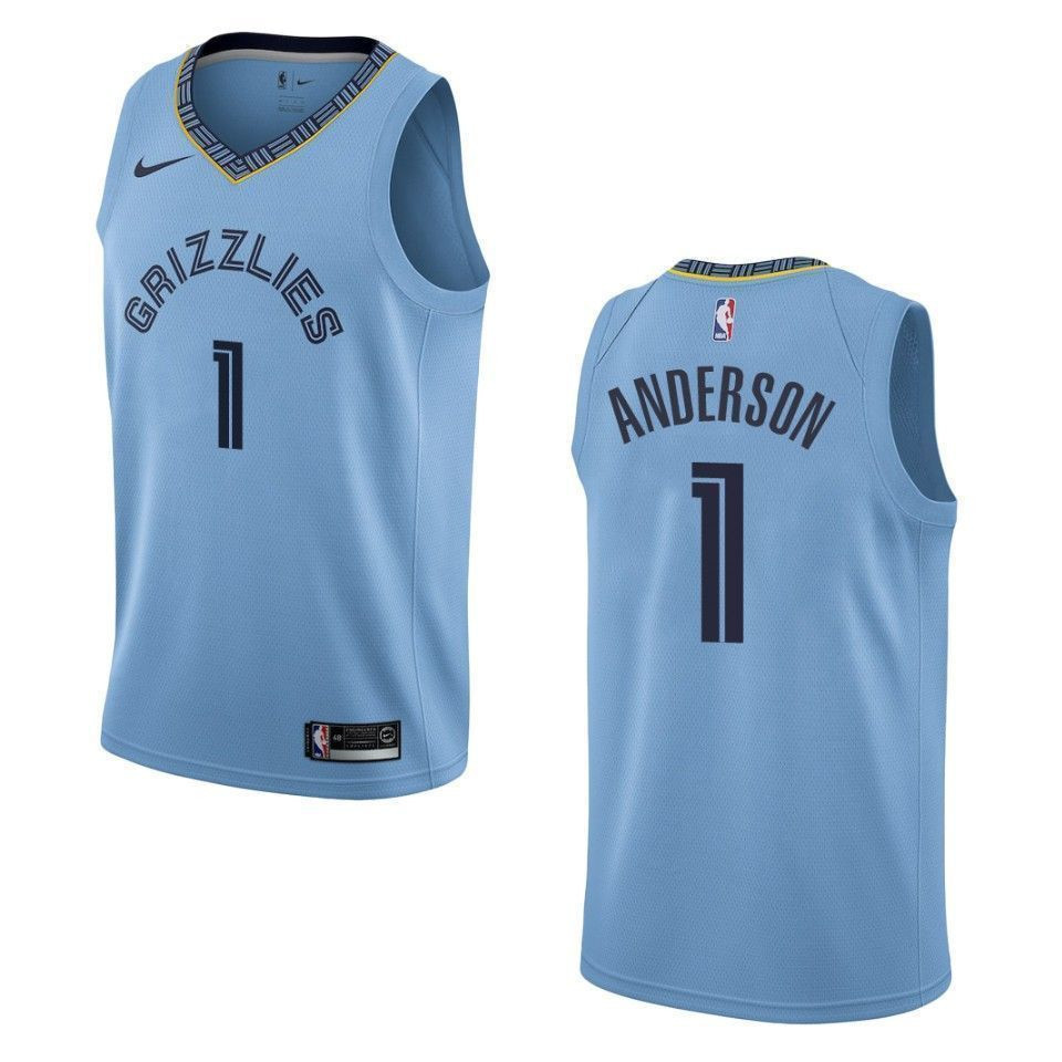 Men Memphis Grizzlies 1 Kyle Anderson Statement Swingman Jersey - Blue