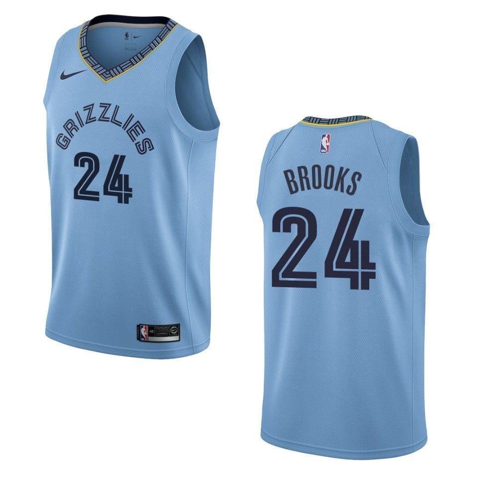 Men Memphis Grizzlies 24 Dillon Brooks Statement Swingman Jersey - Blue