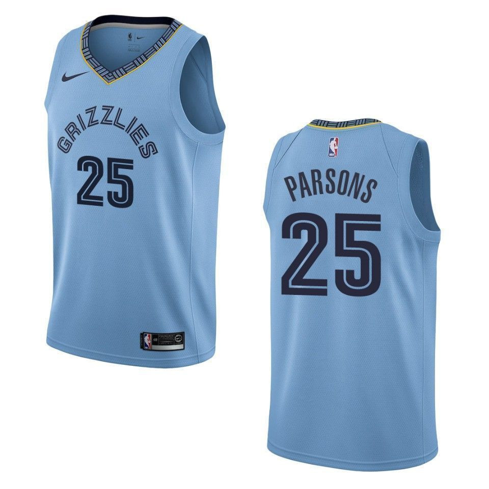 Men Memphis Grizzlies 25 Chandler Parsons Statement Swingman Jersey - Blue