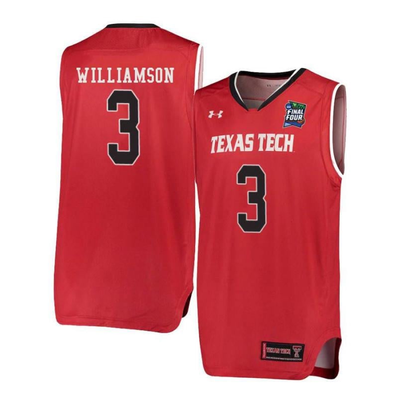 Men Under Armour 3 Cj Williamson Red Texas Tech Red Raiders Basketball Jersey