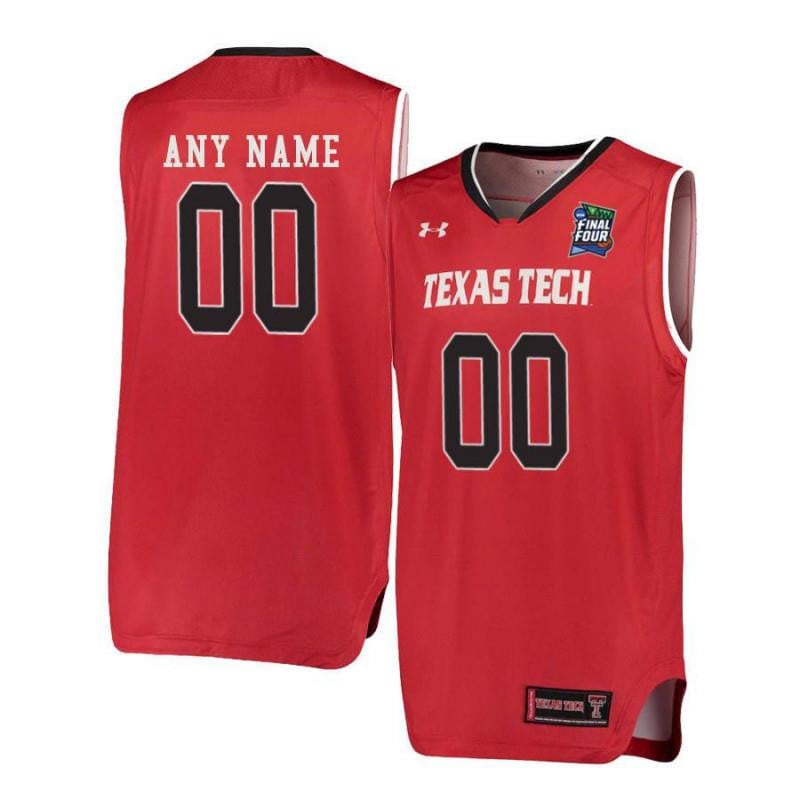 Men Under Armour Red Texas Tech Red Raiders Custom Basketball Jersey