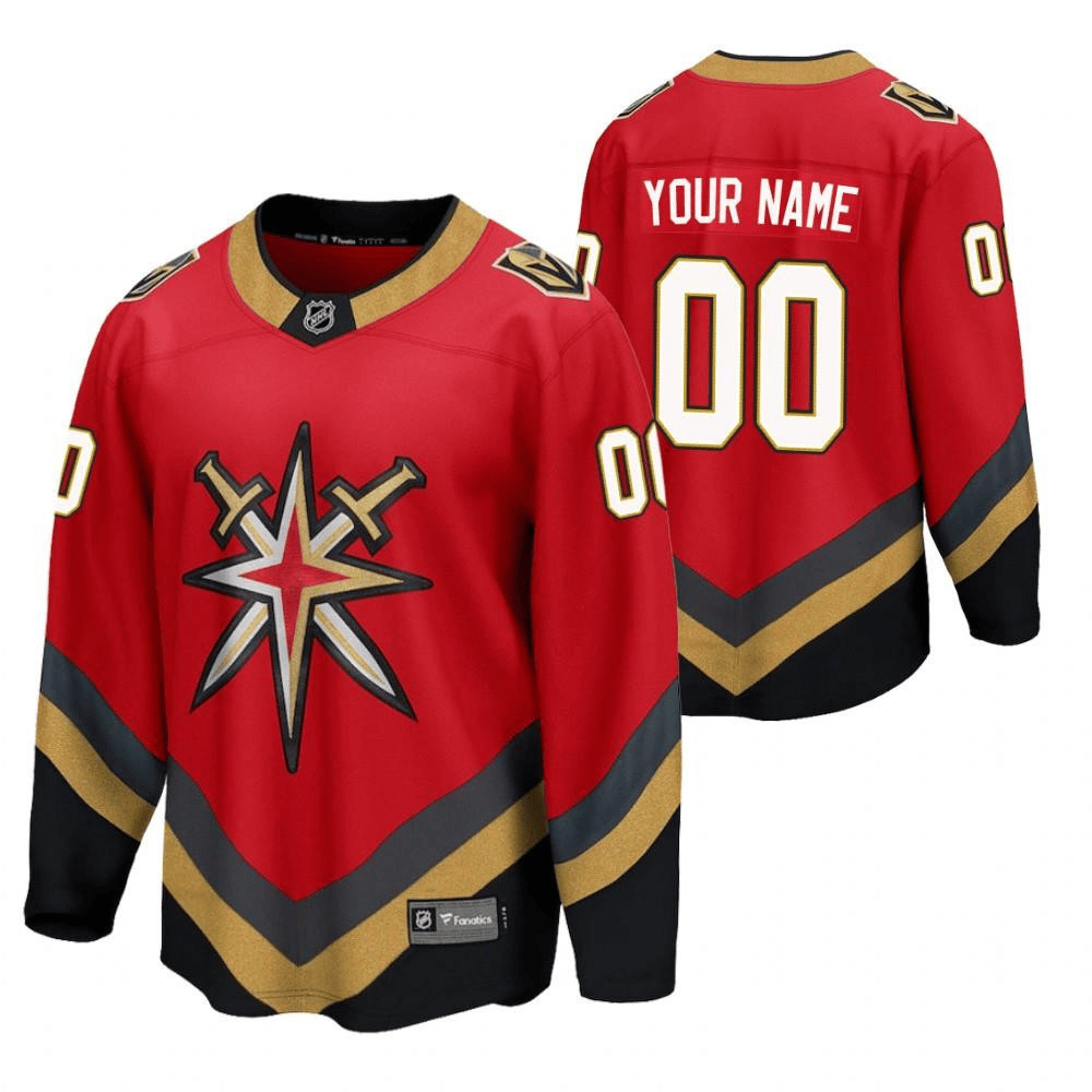 Men Vegas Golden Knights 00 Custom 2023 Special Edition Red Jersey