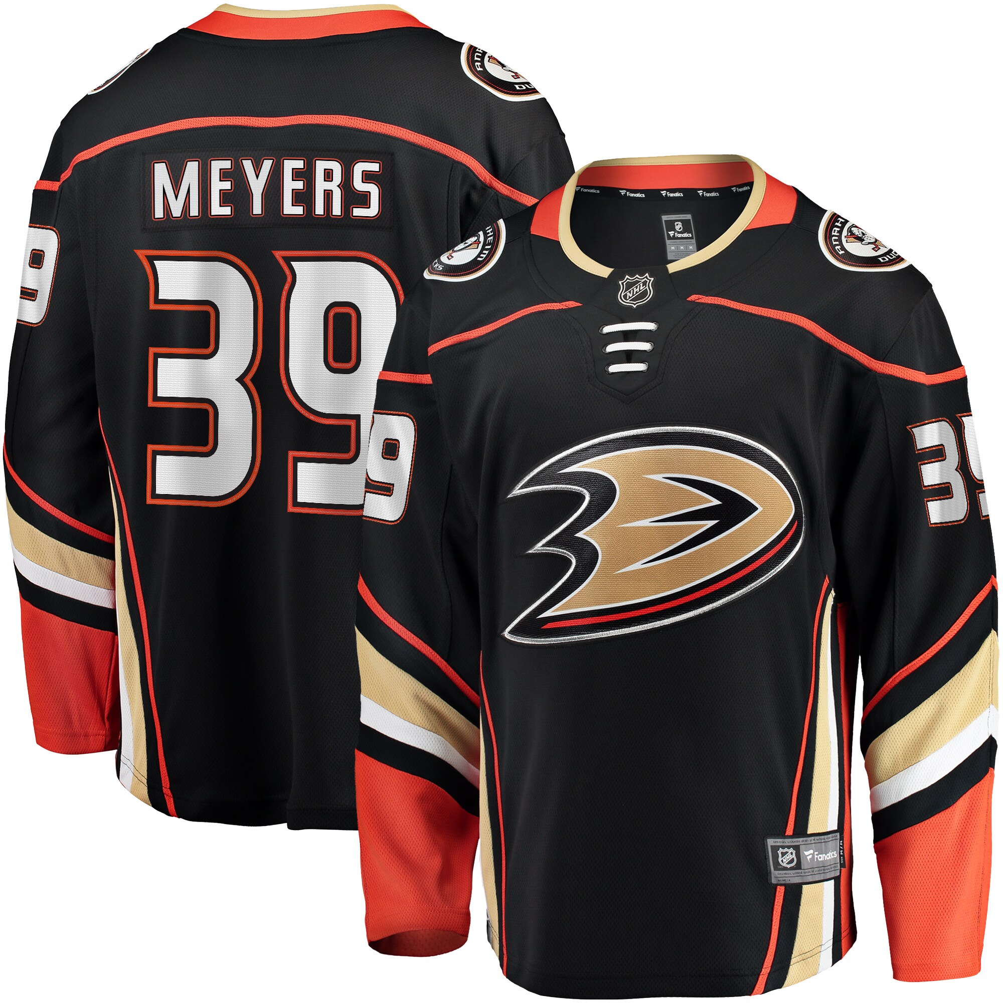 Men's Anaheim Ducks Ben Meyers Black Home Premier Breakaway Player Jersey