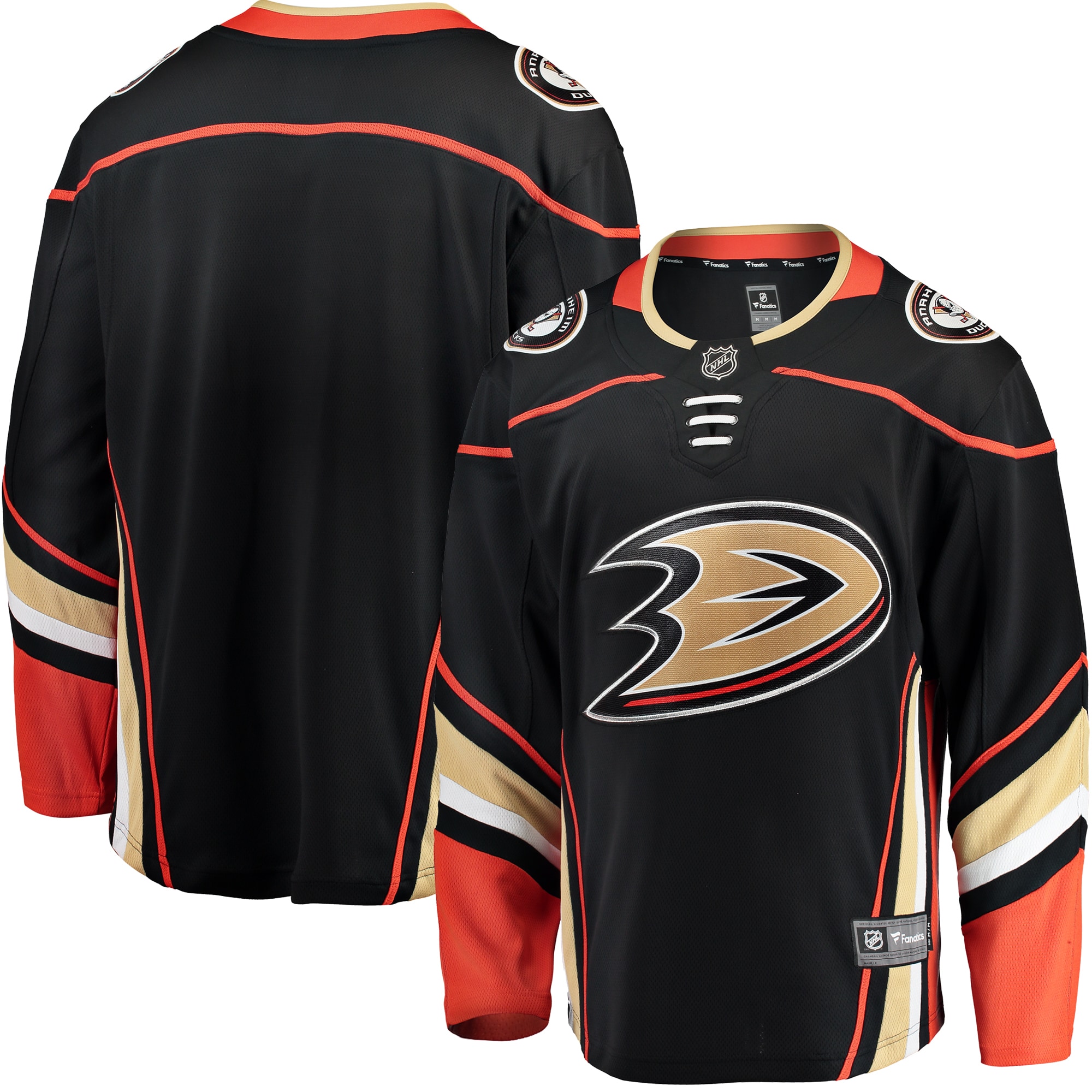 Men's Anaheim Ducks Black Breakaway Home Jersey