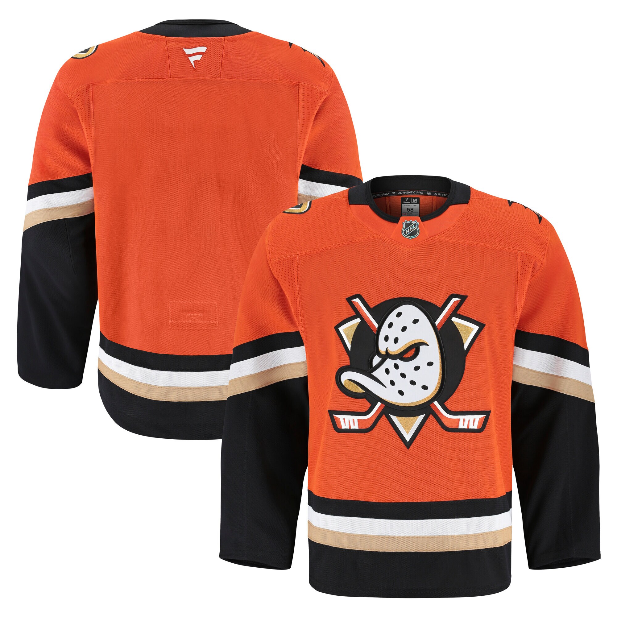 Men's Anaheim Ducks Orange Home Pro Jersey