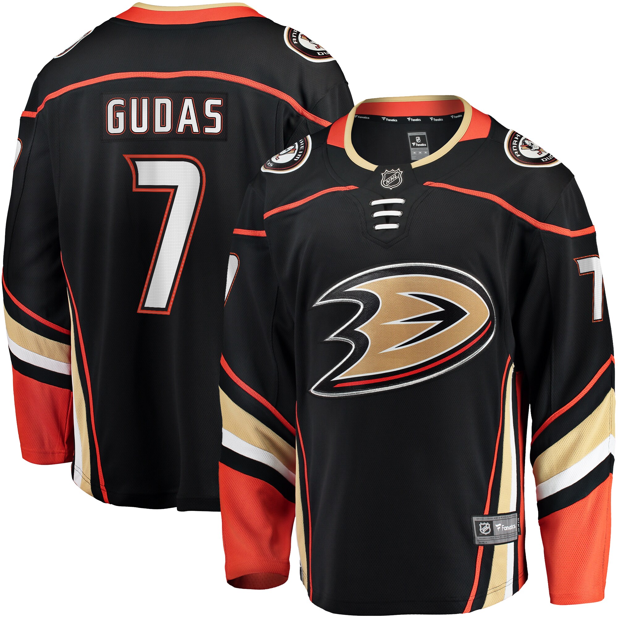 Men's Anaheim Ducks Radko Gudas Black Home Breakaway Jersey