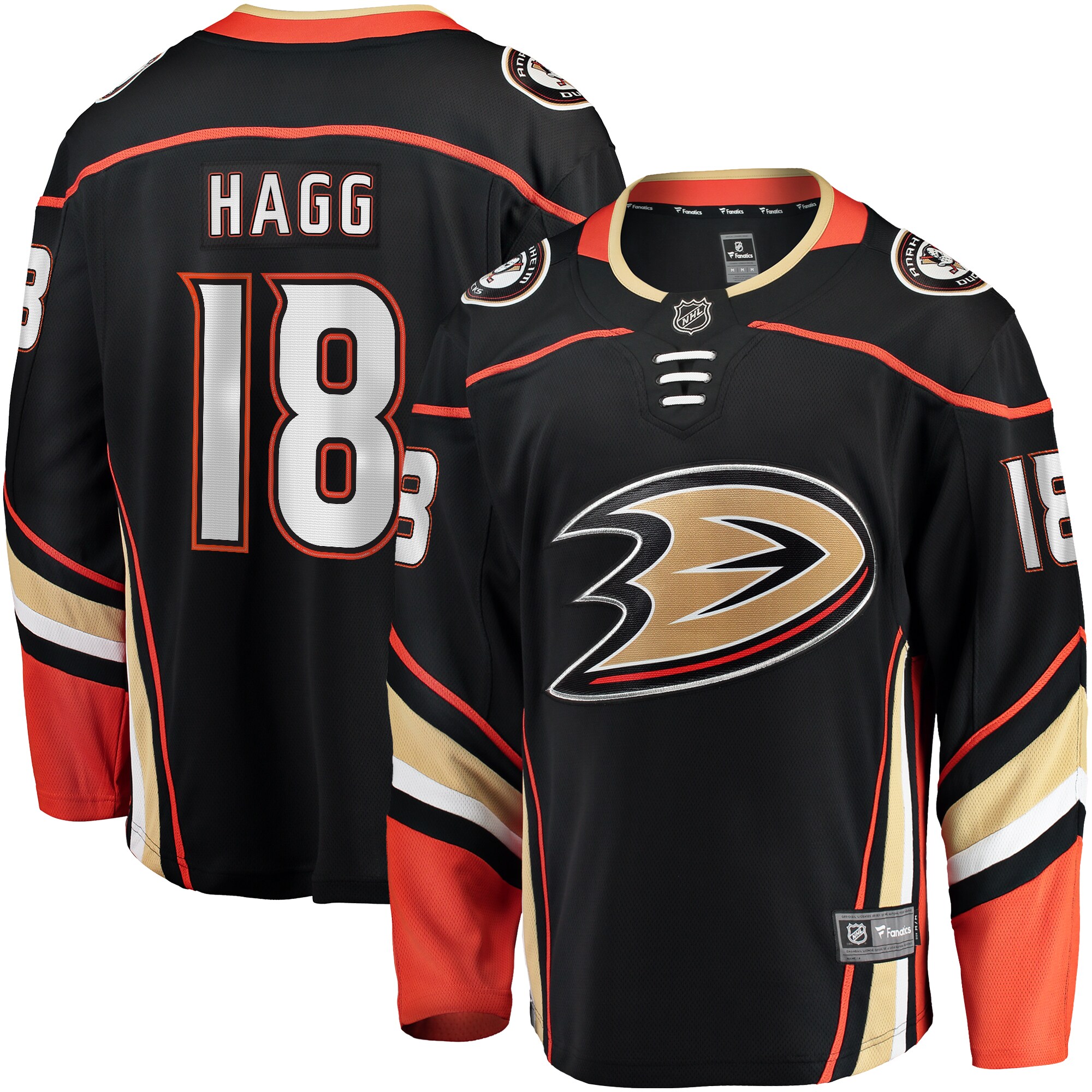Men's Anaheim Ducks Robert Hagg Black Home Breakaway Jersey