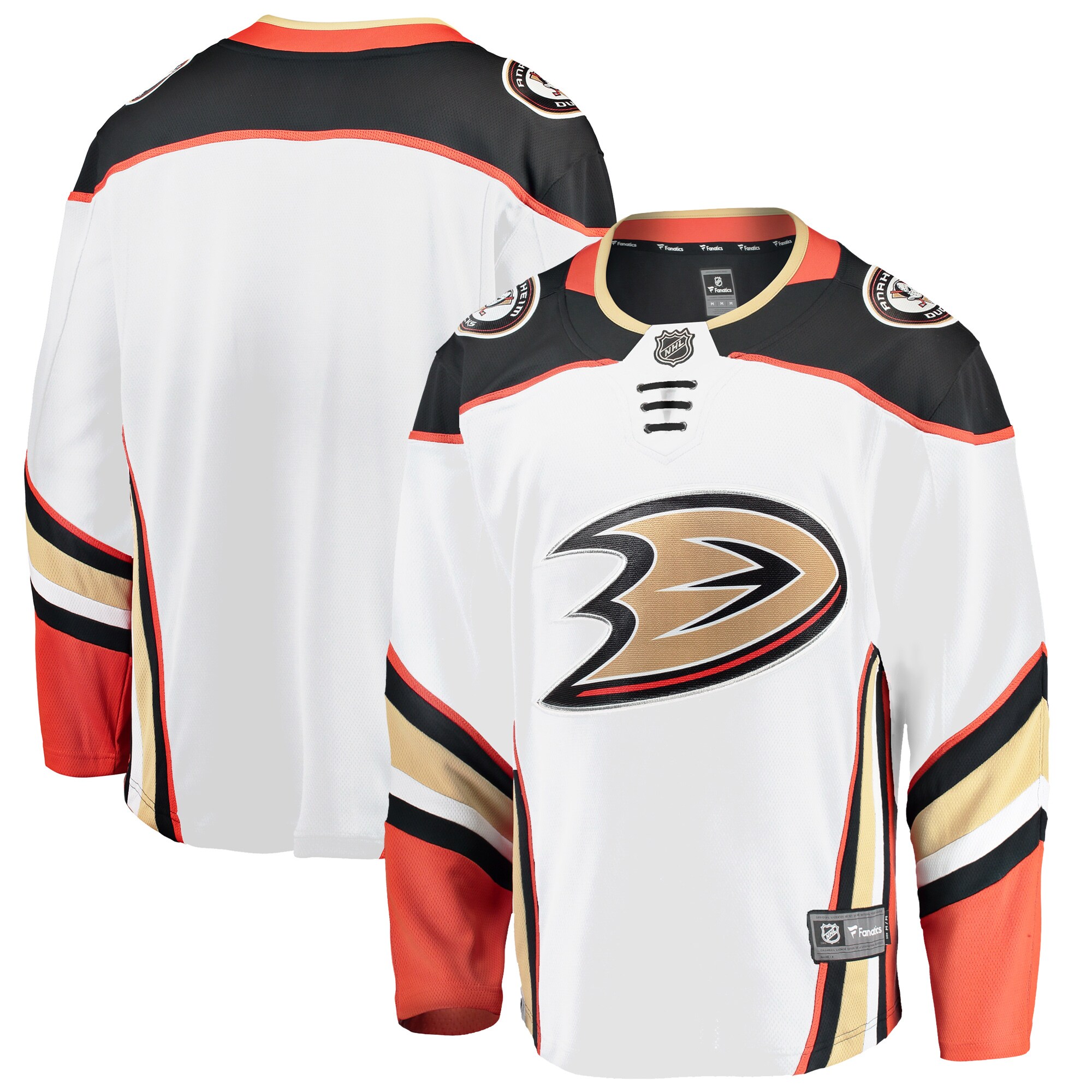 Men's Anaheim Ducks White Breakaway Away Jersey