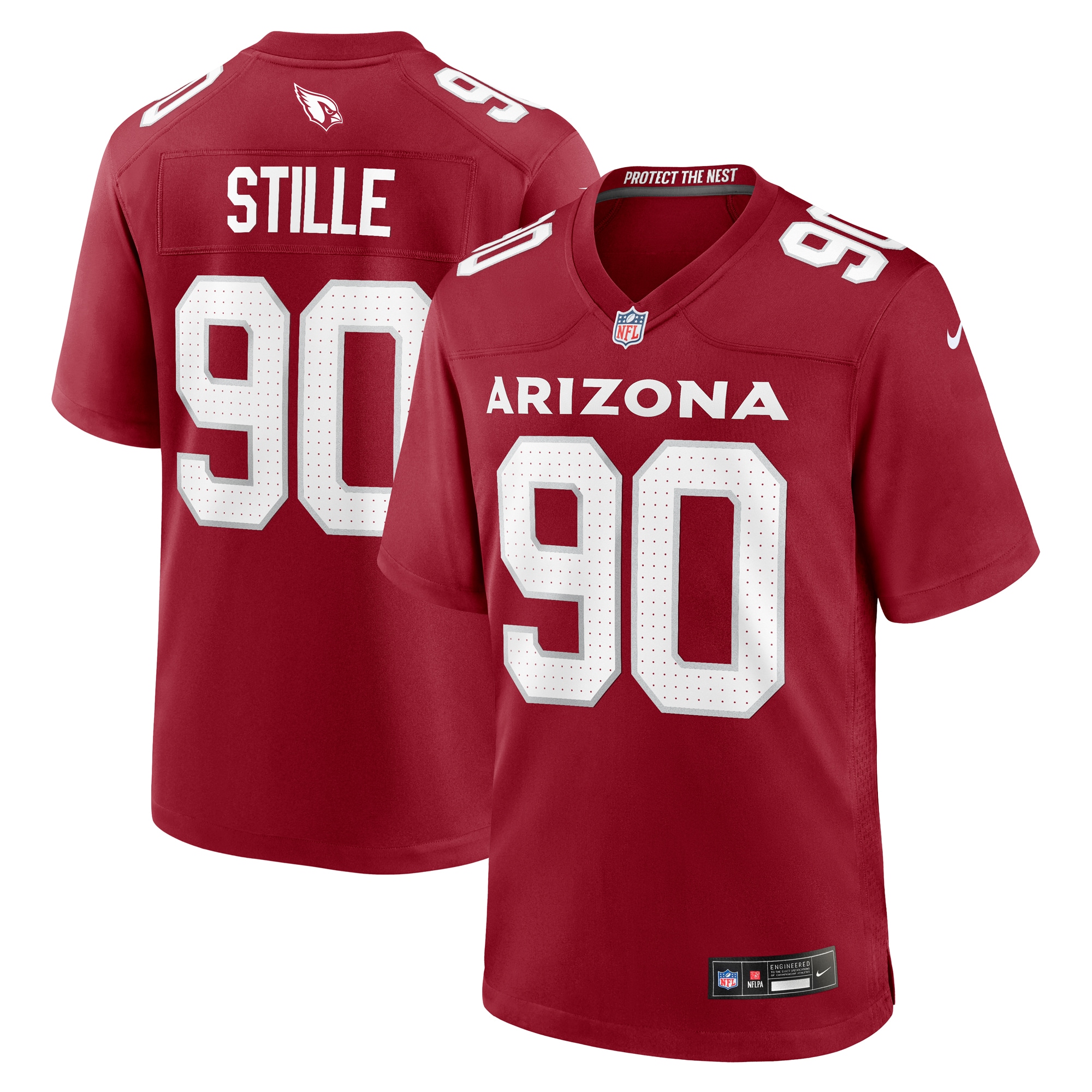 Men's Arizona Cardinals Ben Stille Cardinal Team Game Jersey Js9745