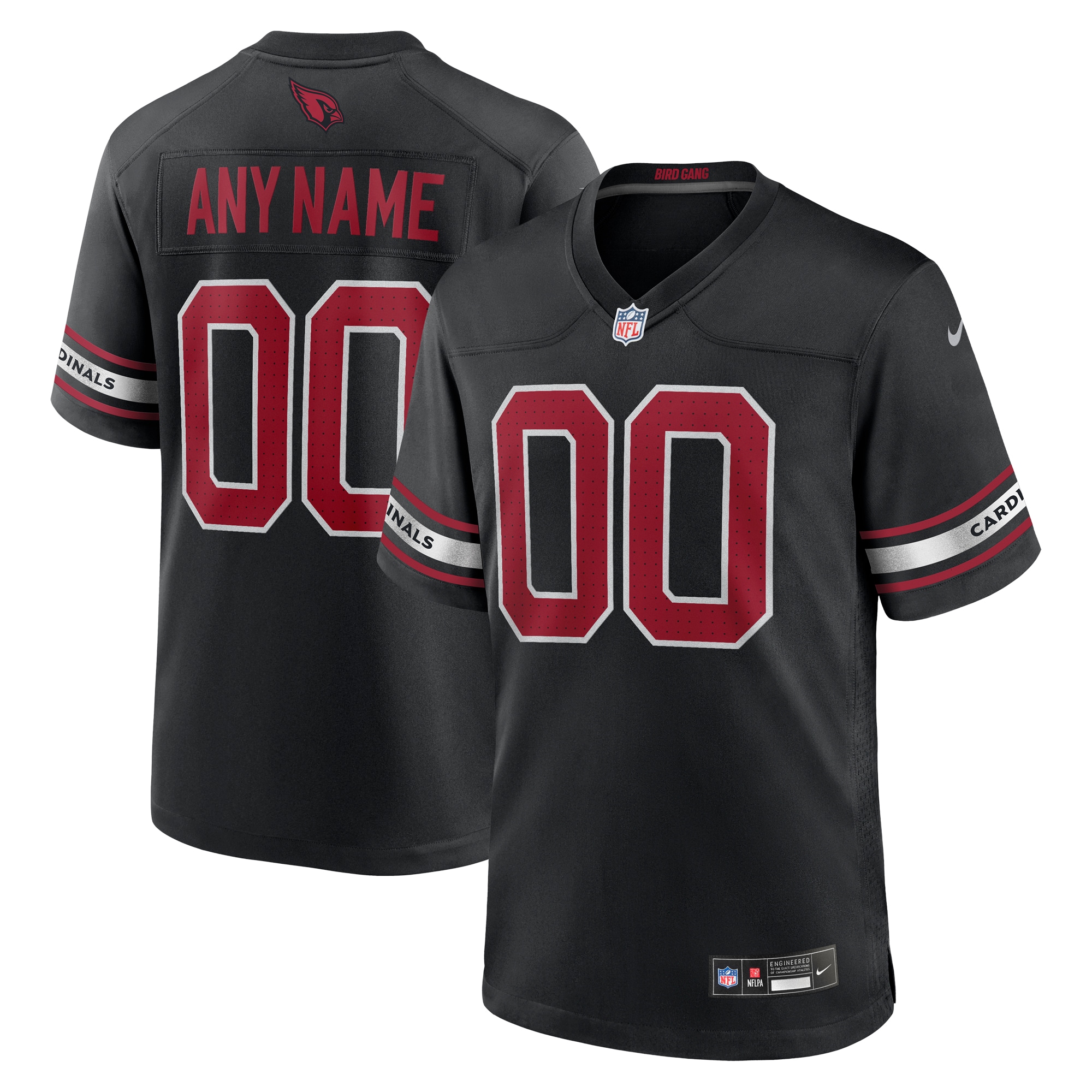 Men's Arizona Cardinals Black Alternate Custom Game Jersey Js9162