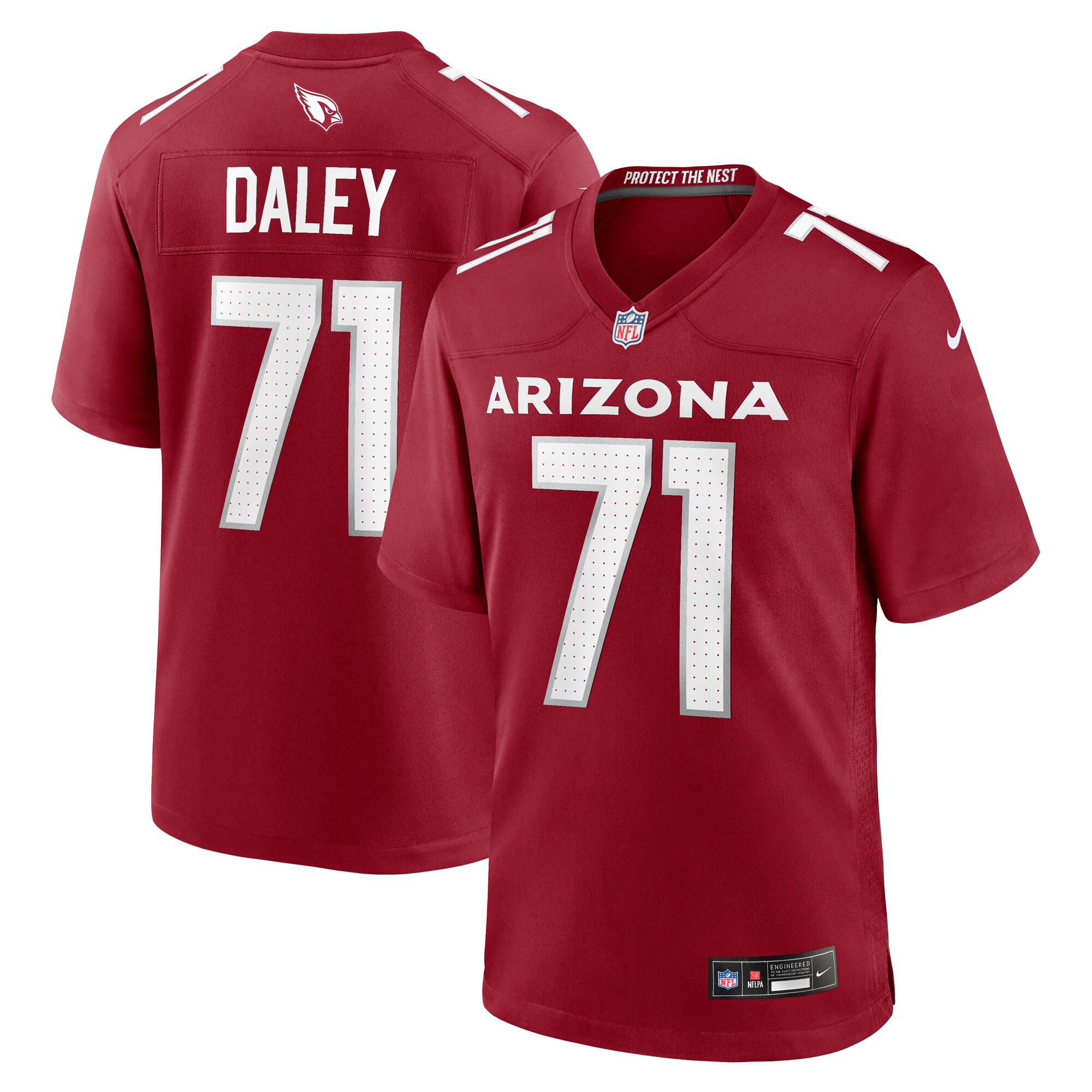 Men's Arizona Cardinals Dennis Daley Cardinal Game Player Jersey Js4468