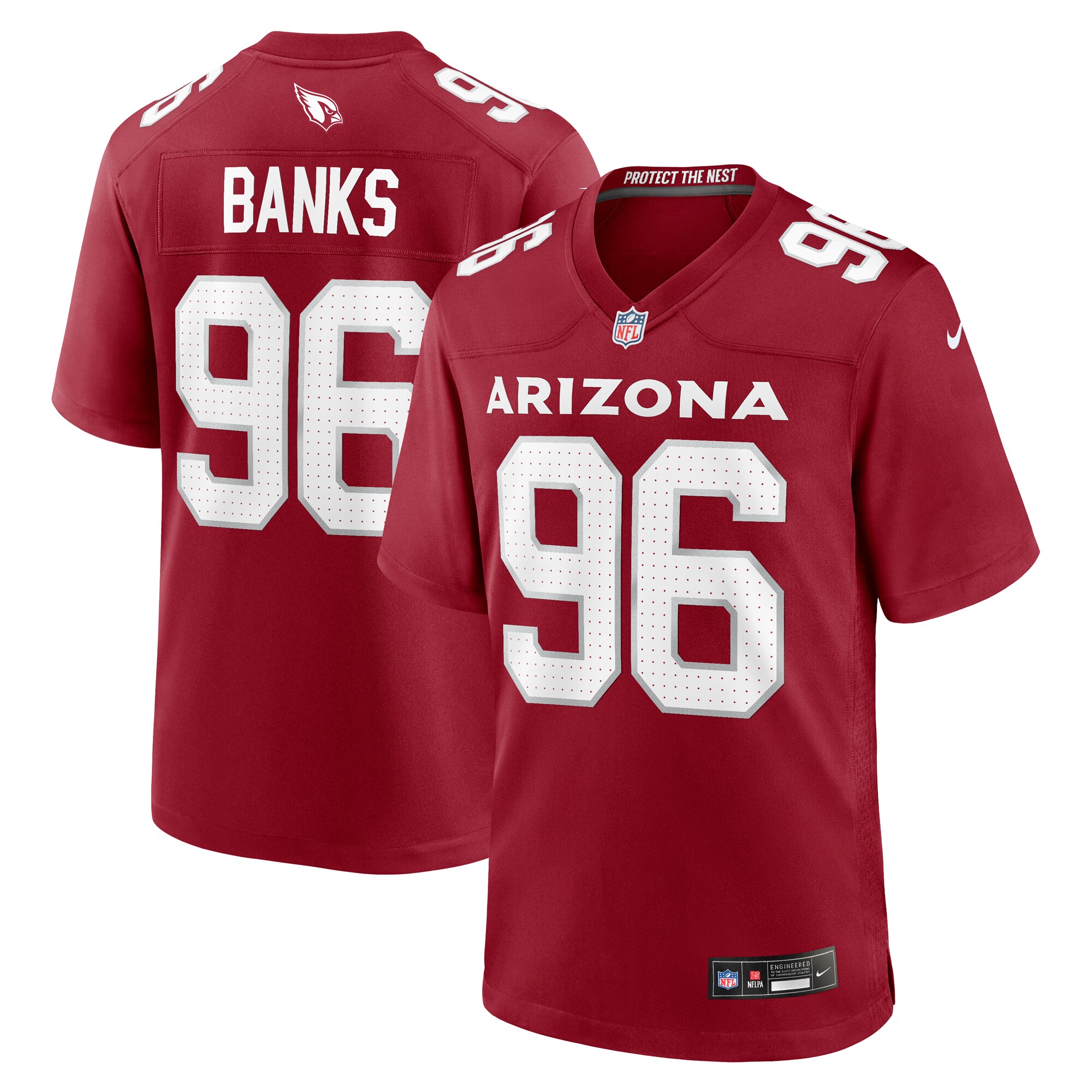 Men's Arizona Cardinals Eric Banks Cardinal Game Jersey Js1878