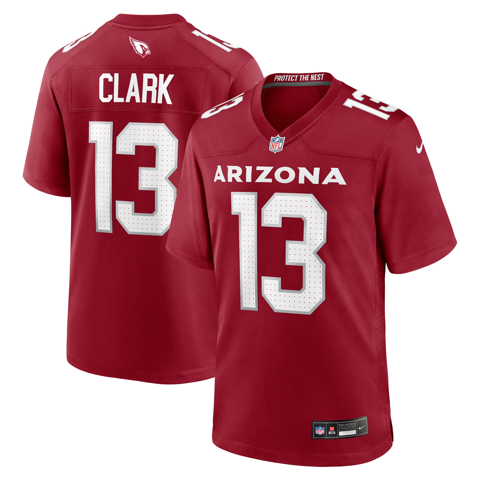 Men's Arizona Cardinals Kei'trel Clark Cardinal Game Jersey Js3507