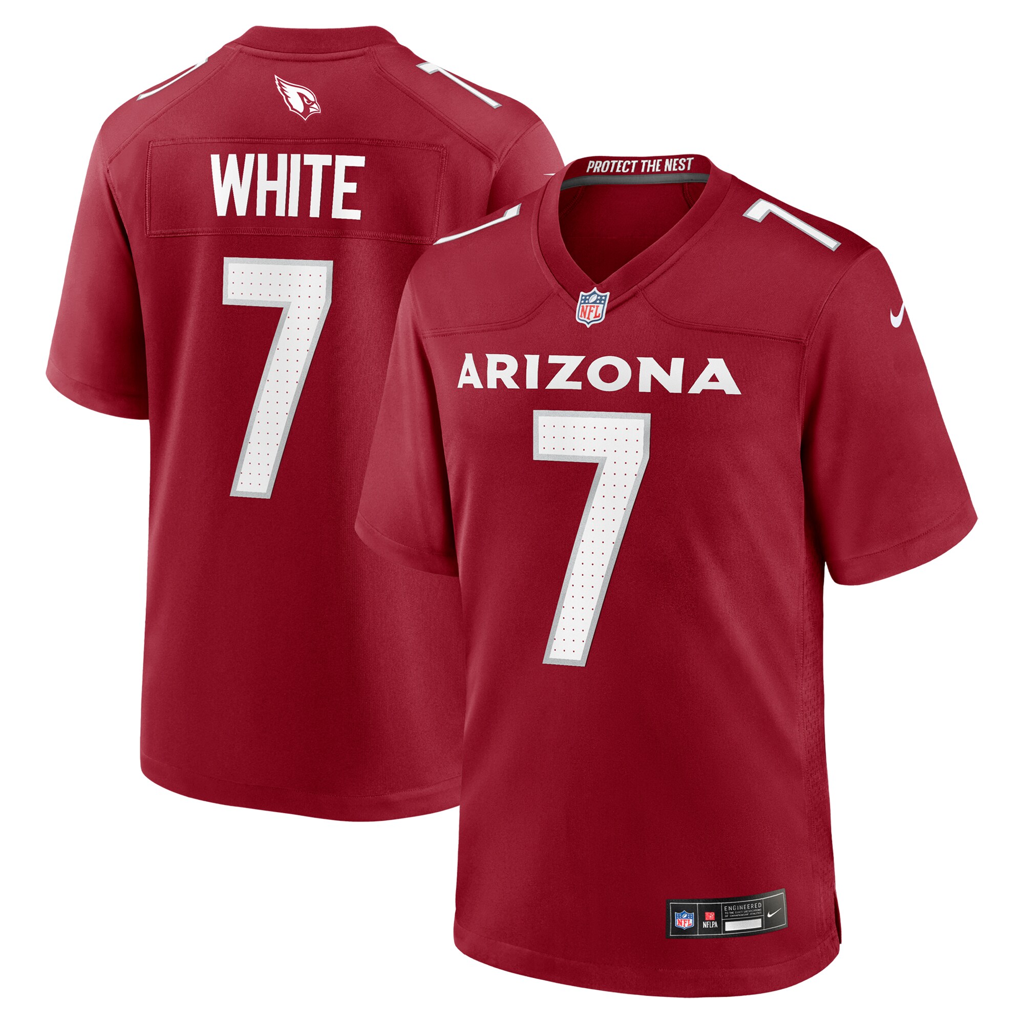 Men's Arizona Cardinals Kyzir White Cardinal Team Game Jersey Js4593