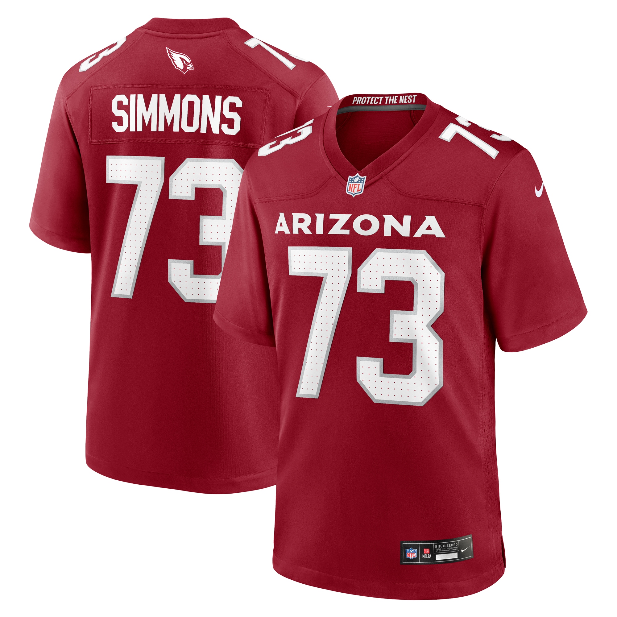 Men's Arizona Cardinals Lachavious Simmons Cardinal Team Game Jersey Js9025