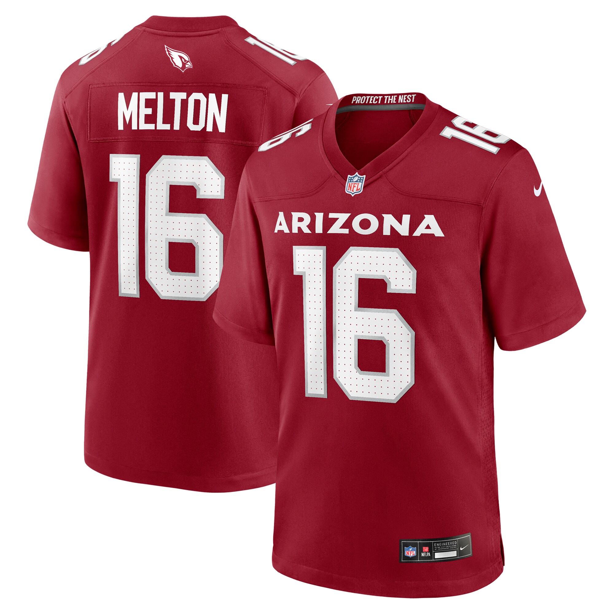 Men's Arizona Cardinals Max Melton Cardinal Team Game Jersey Js8972