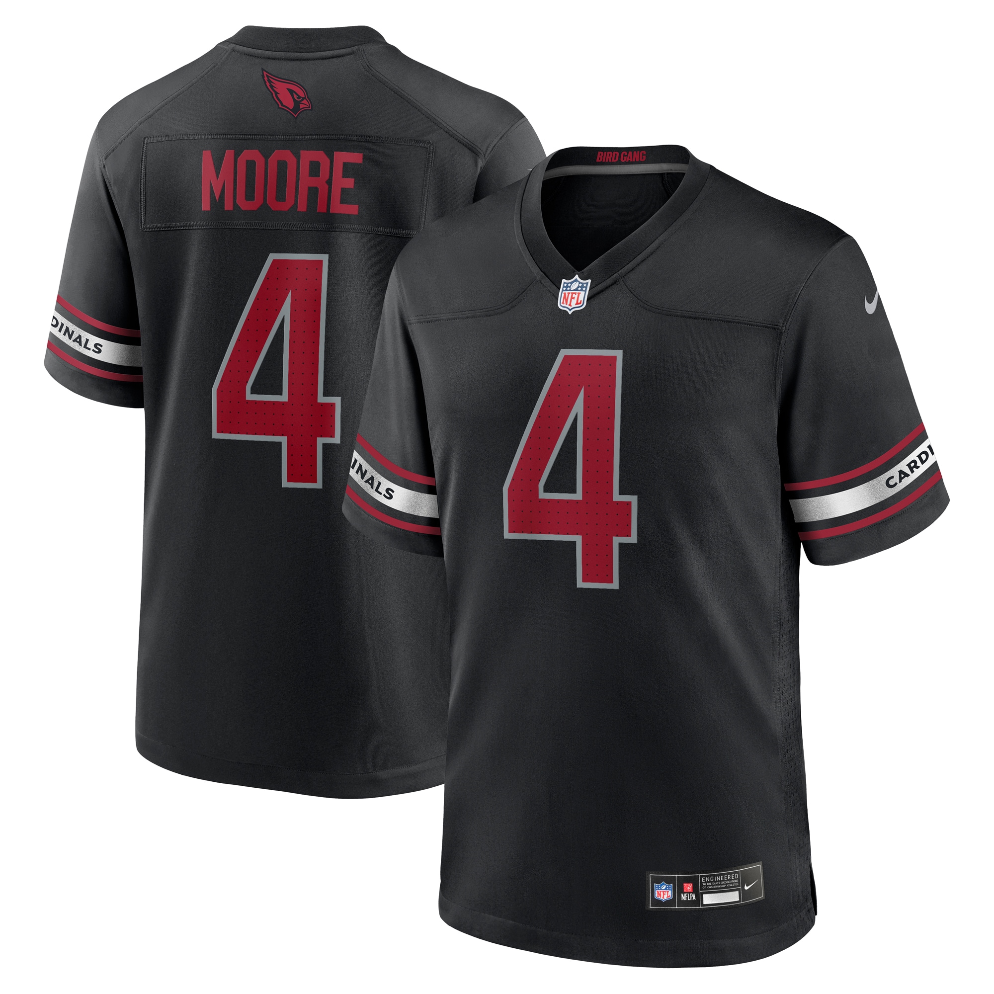 Men's Arizona Cardinals Rondale Moore Black Game Jersey Js6314