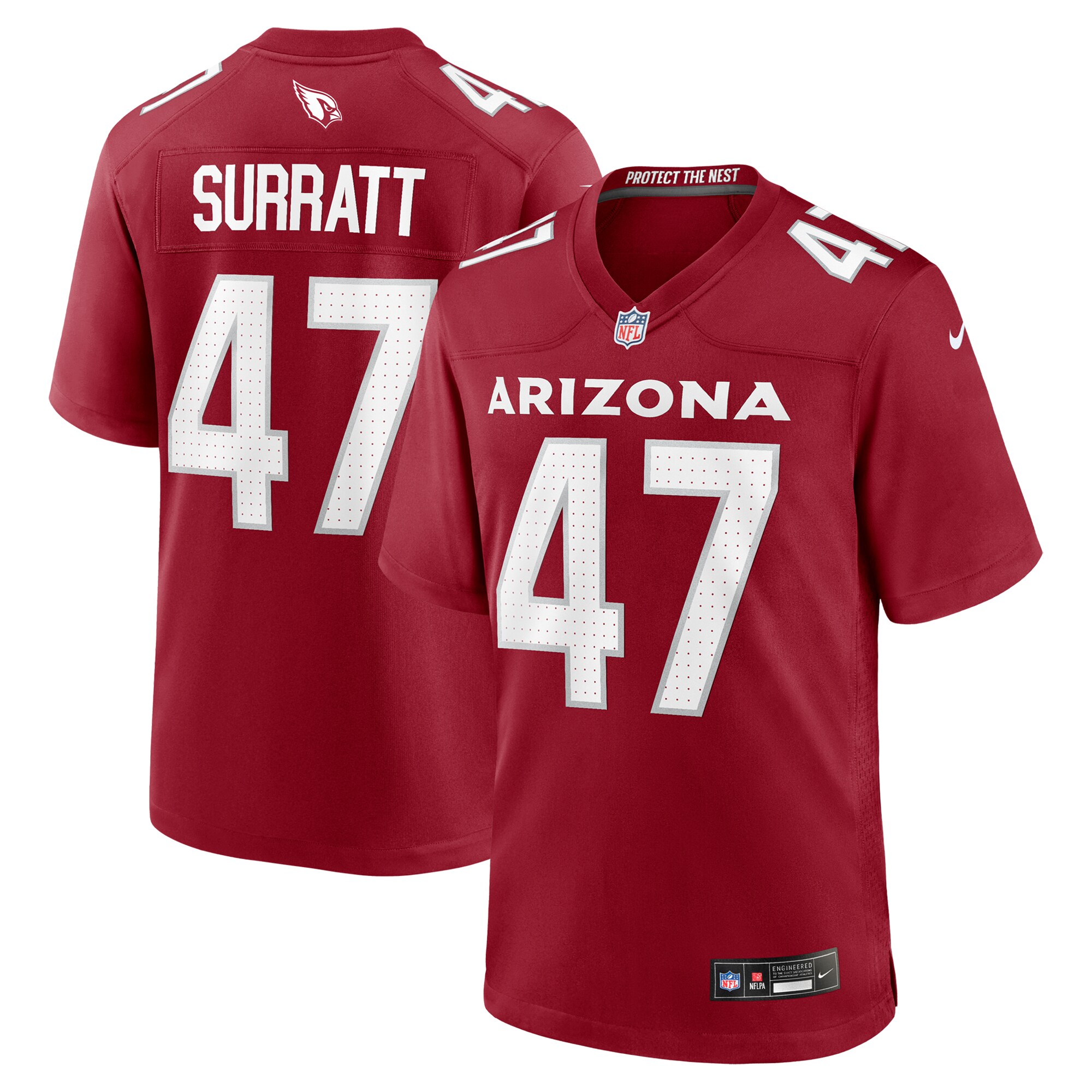 Men's Arizona Cardinals Sage Surratt Cardinal Team Game Jersey Js1513