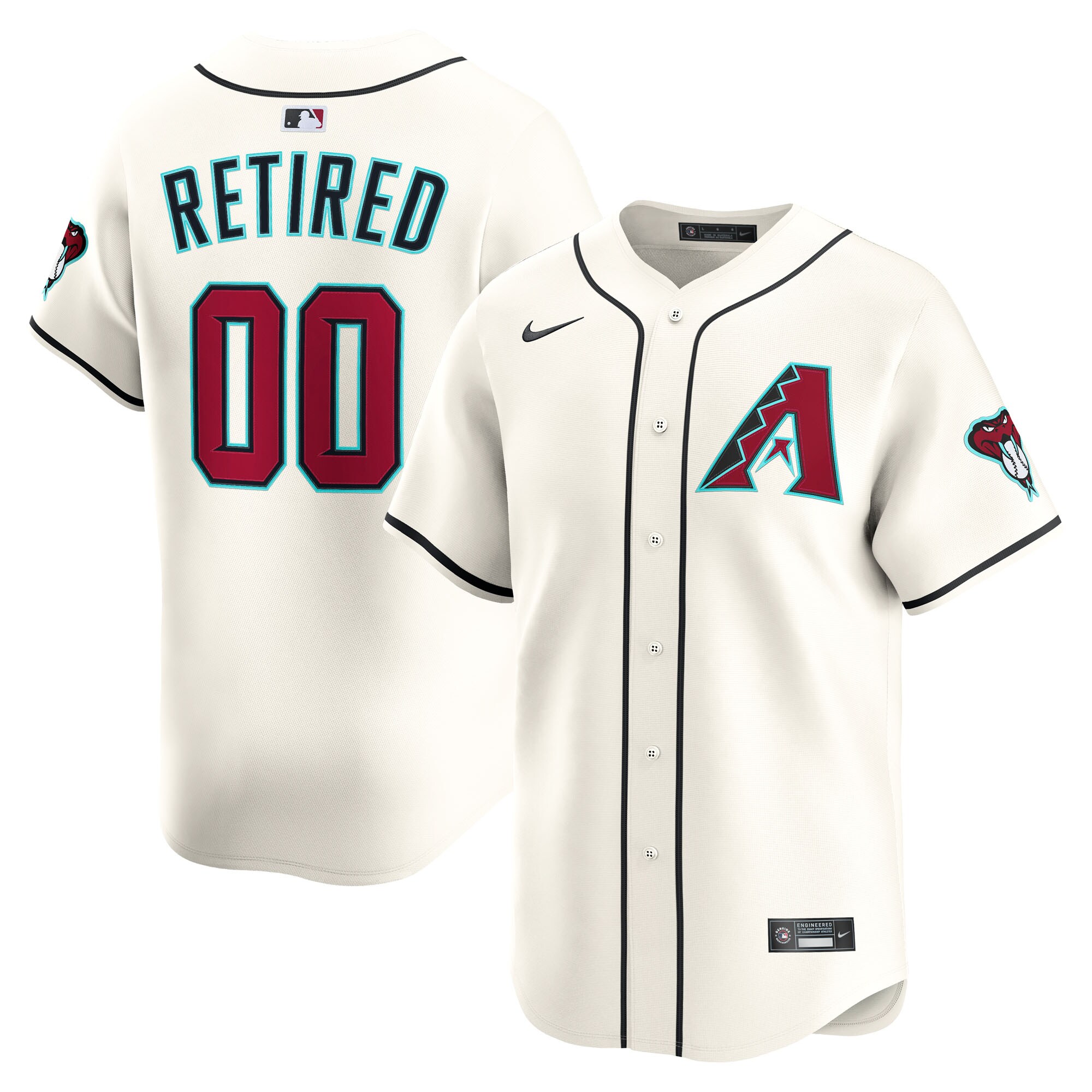 Men's Arizona Diamondbacks Cream Home Limited Pick-a-player Retired Roster Jersey