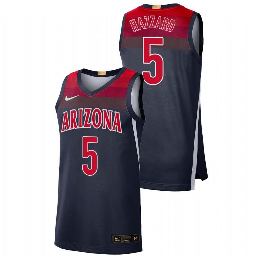 Men's Arizona Wildcats 5 Navy Max Hazzard College Baketball Limited Jersey