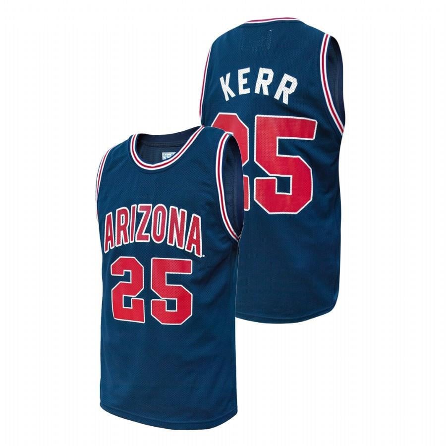 Men's Arizona Wildcats Steve Kerr 25 Navy Basketball Jersey