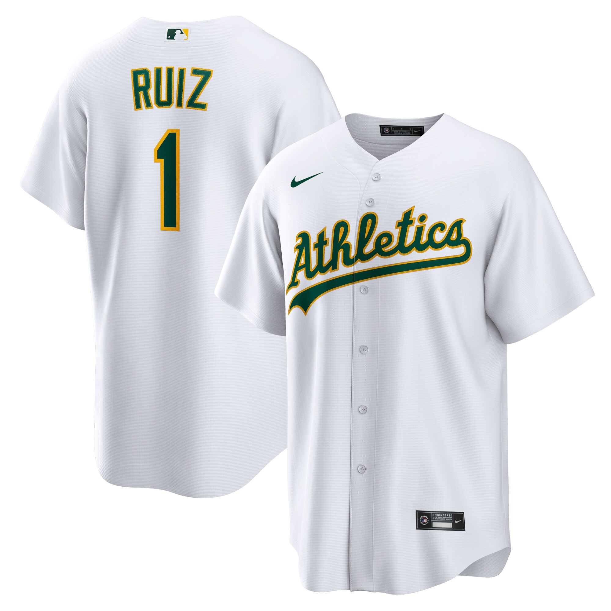 Men's Athletics Esteury Ruiz White Home Jersey