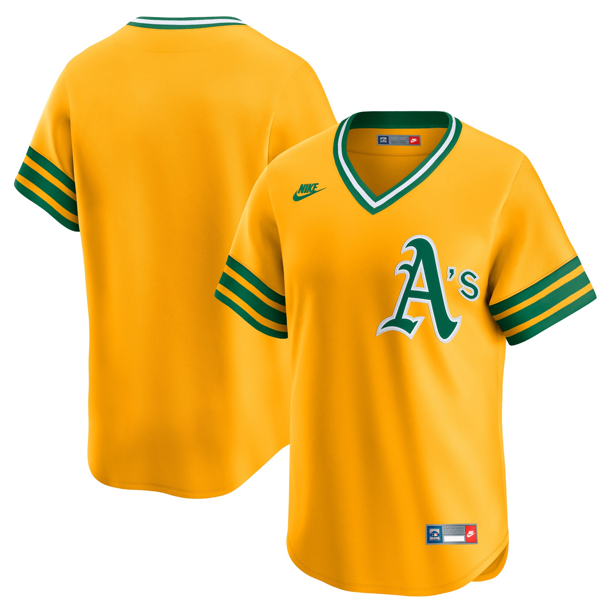 Men's Athletics Gold Cooperstown Collection Limited Jersey