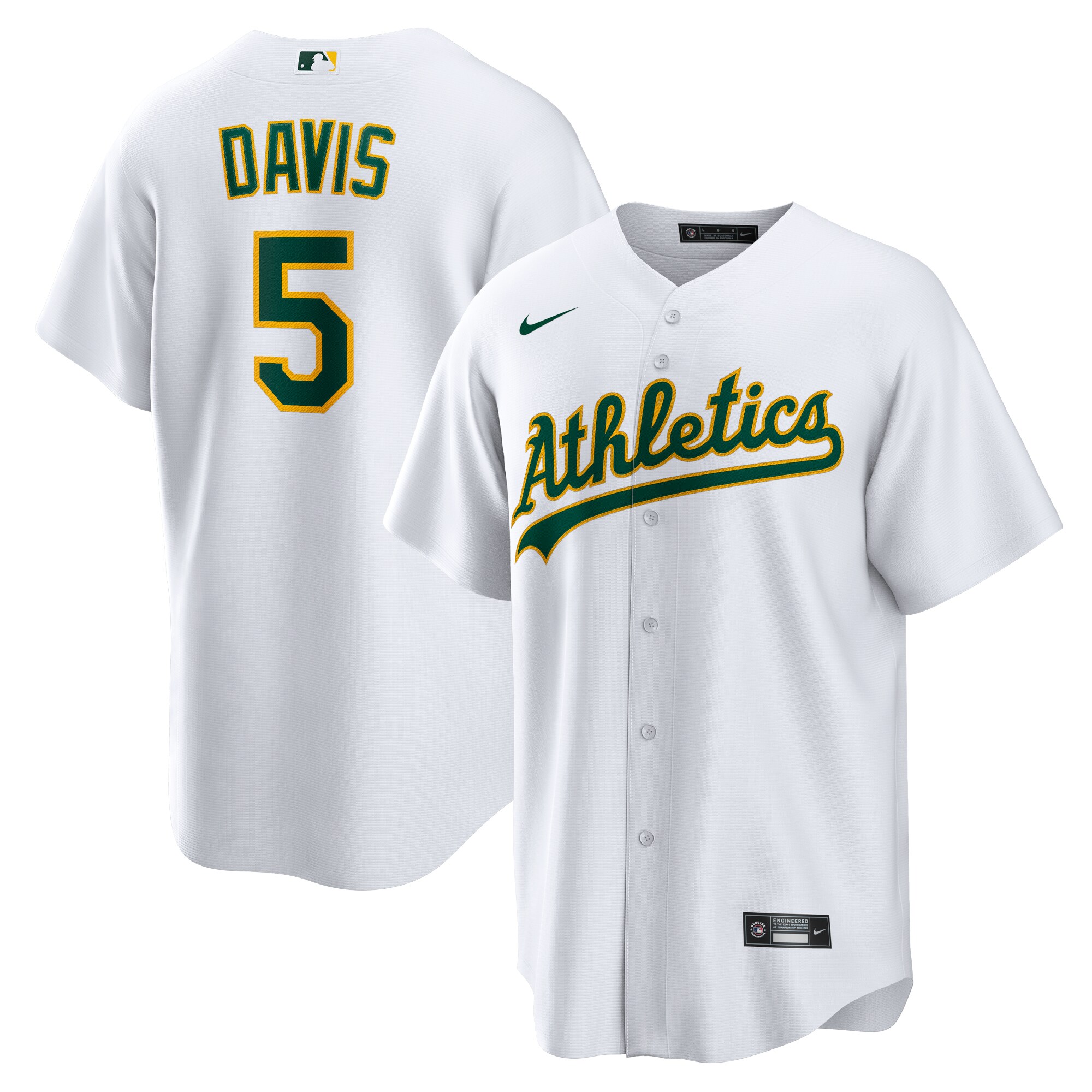 Men's Athletics Jd Davis White Home Jersey