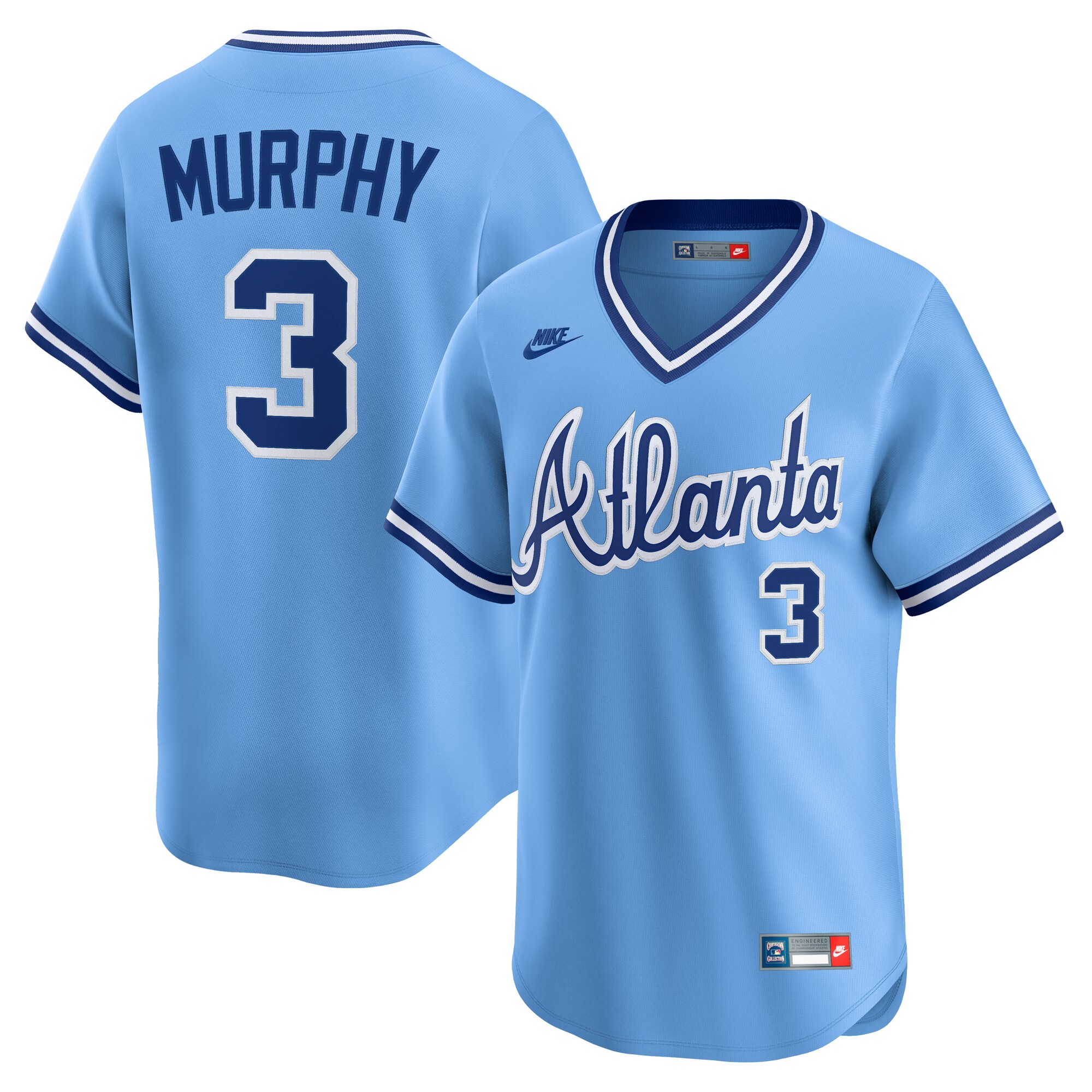 Men's Atlanta Braves Dale Murphy Light Blue Throwback Cooperstown Collection Limited Jersey