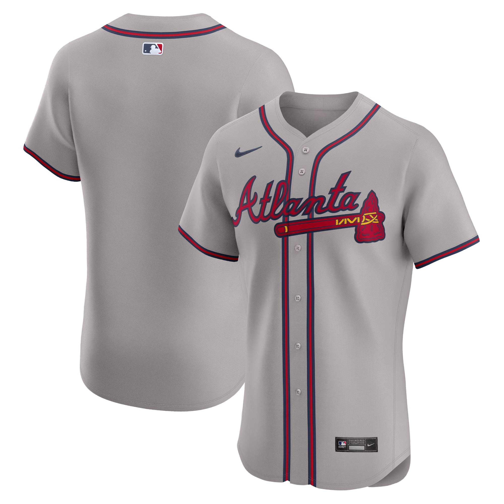 Men's Atlanta Braves Gray Road Elite Jersey