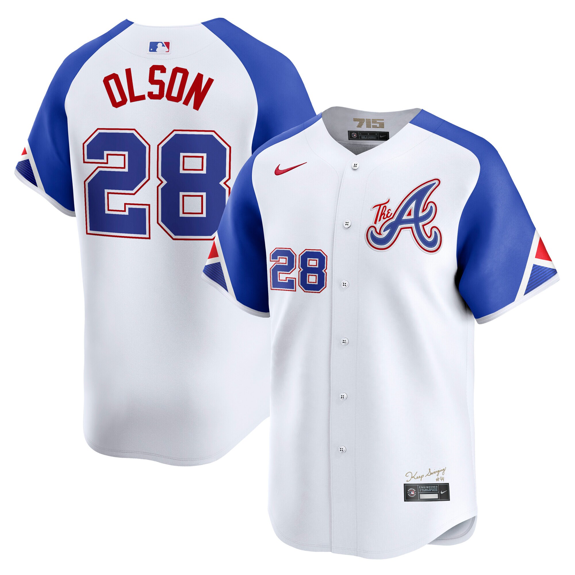 Men's Atlanta Braves Matt Olson White City Connect Limited Player Jersey