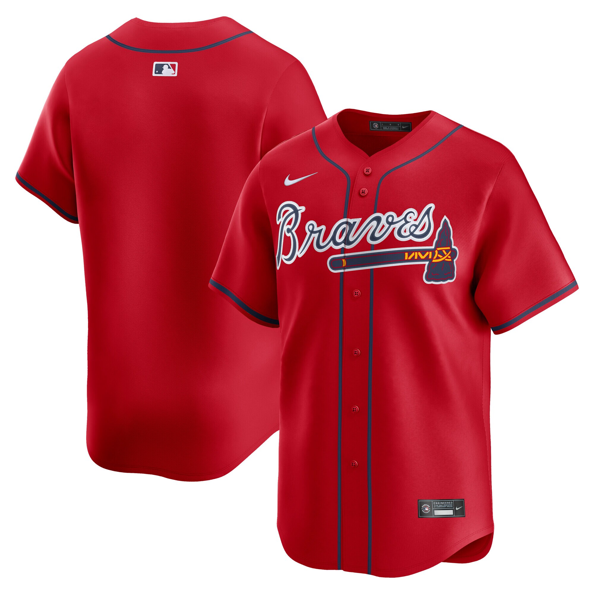 Men's Atlanta Braves Red Alternate Limited Jersey