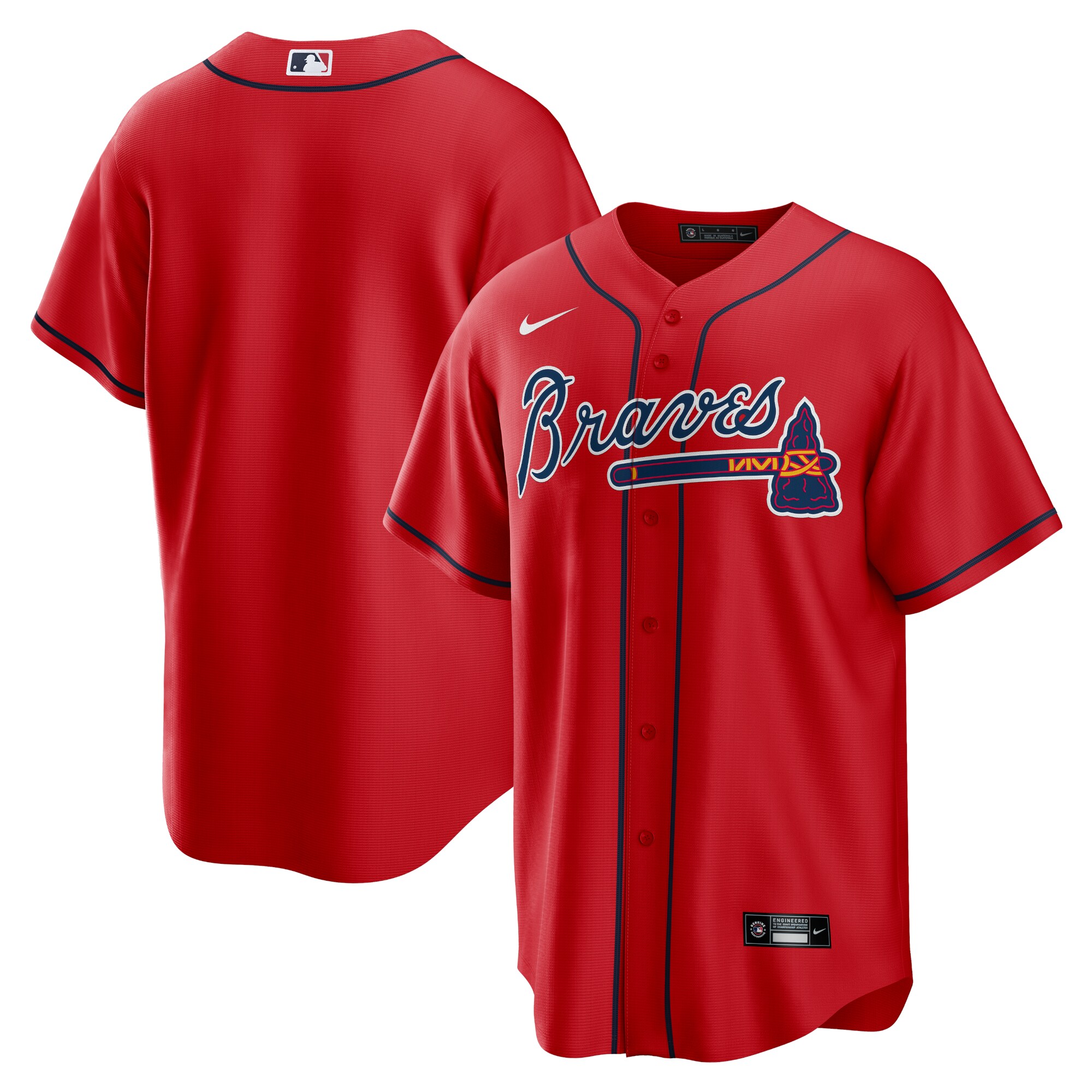 Men's Atlanta Braves Red Alternate Team Jersey