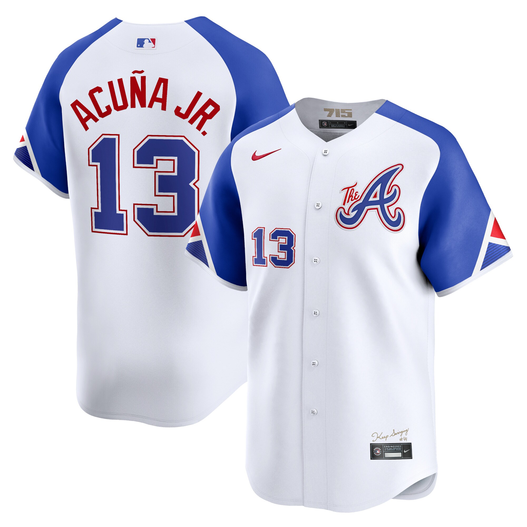 Men's Atlanta Braves Ronald Acu?a Jr. White City Connect Limited Player Jersey