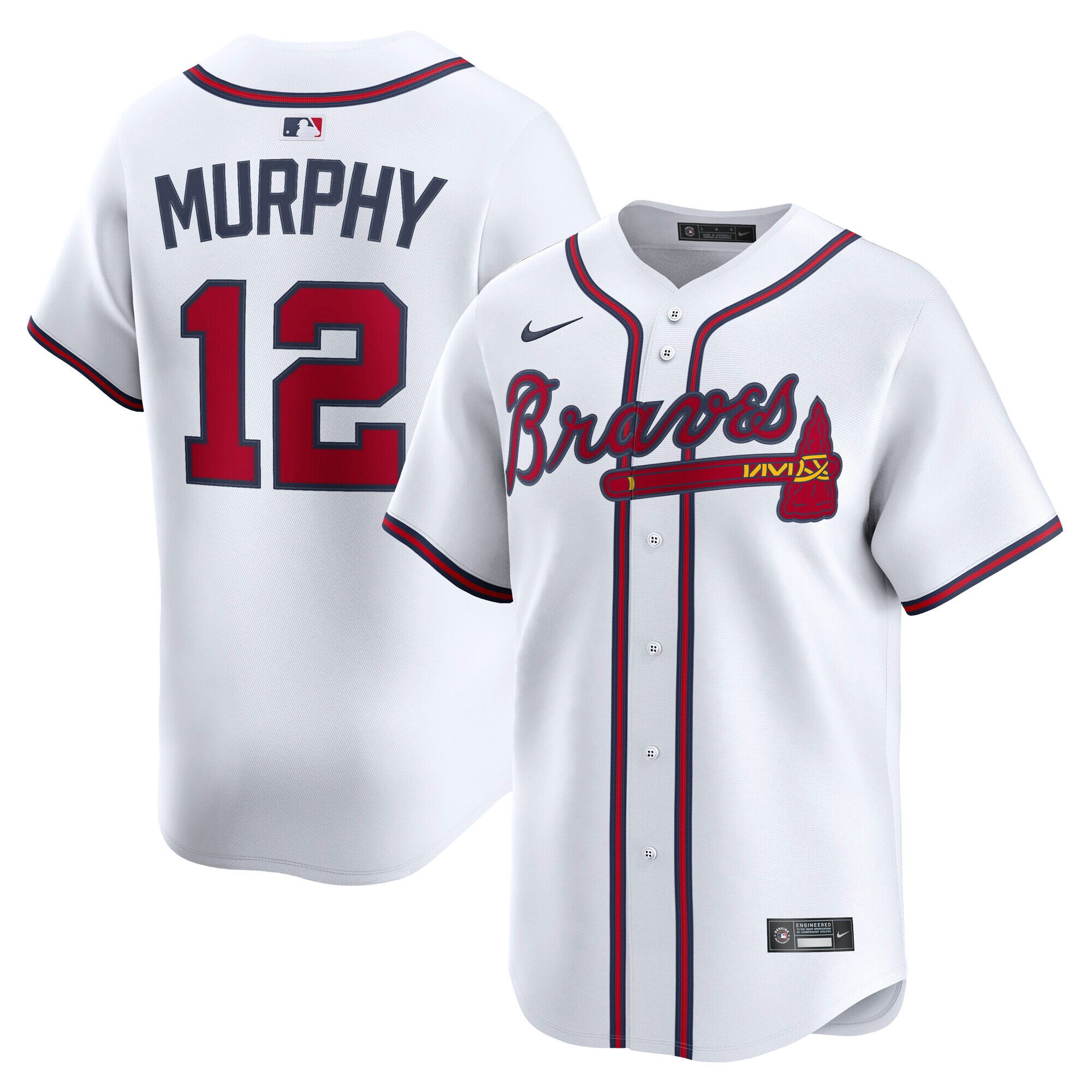 Men's Atlanta Braves Sean Murphy White Alternate Limited Player Jersey