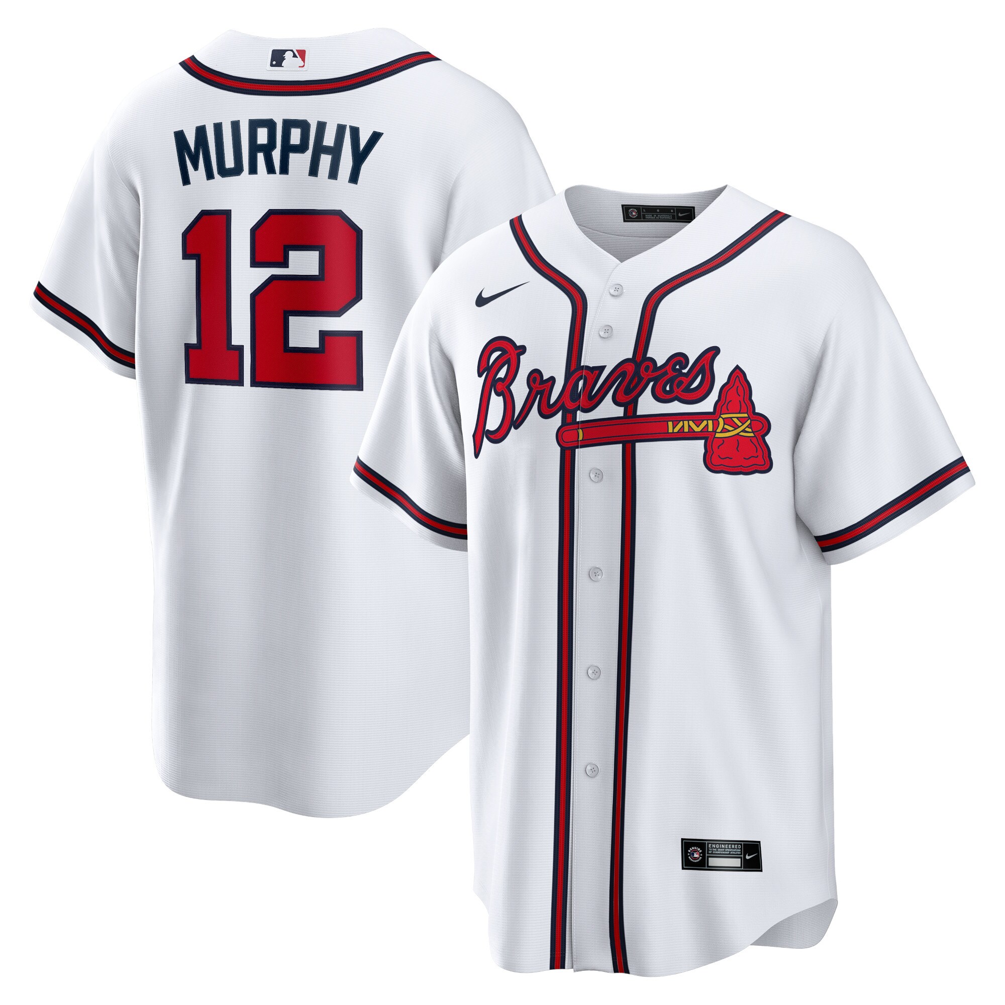 Men's Atlanta Braves Sean Murphy White Player Jersey