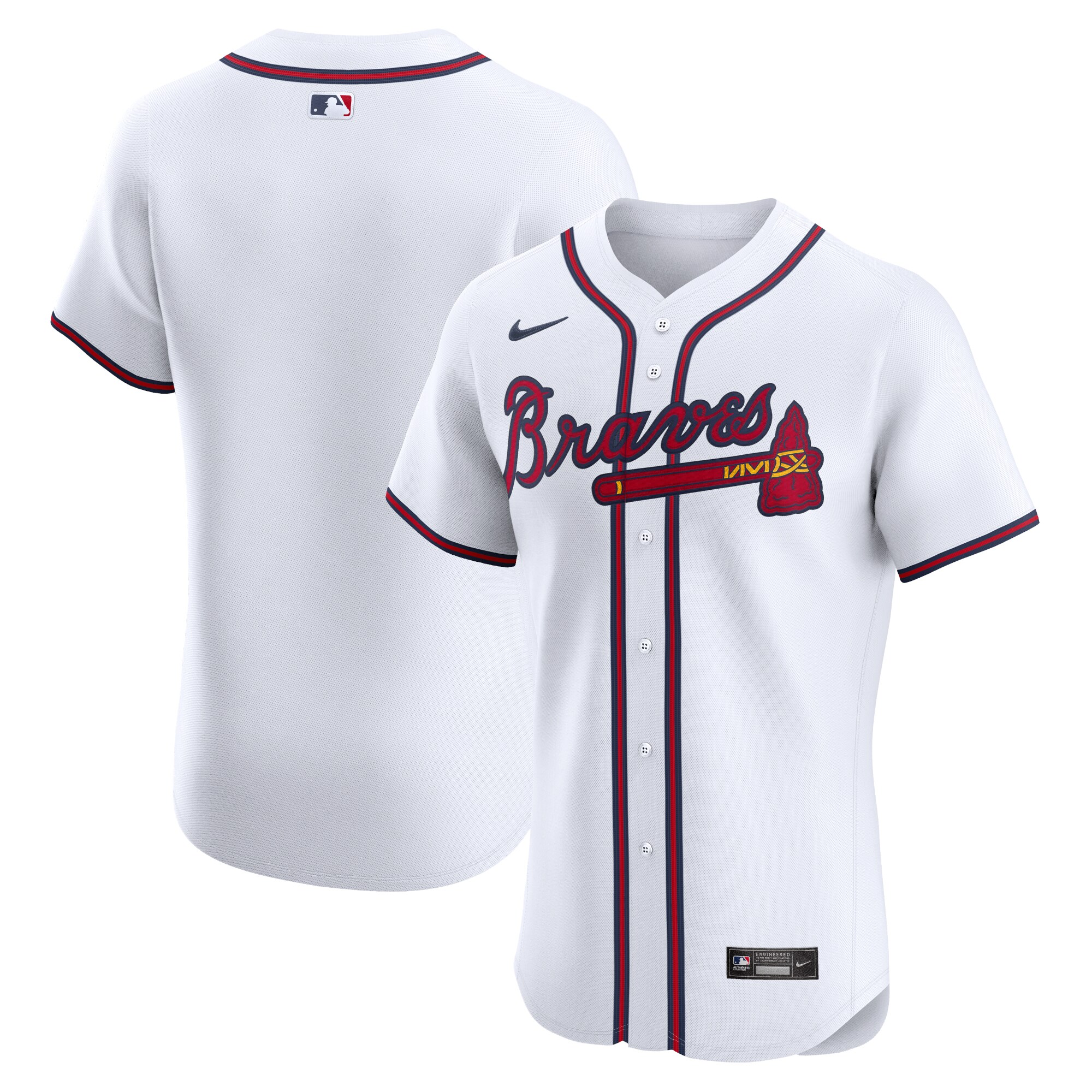 Men's Atlanta Braves White Home Elite Jersey