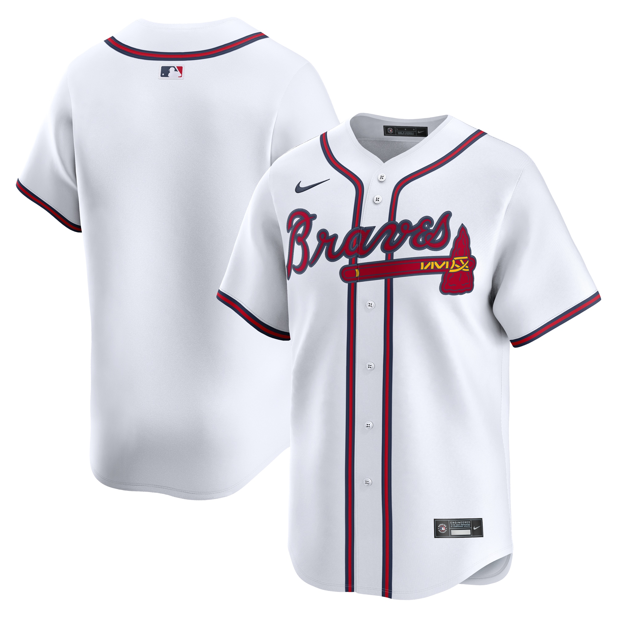 Men's Atlanta Braves White Home Limited Jersey