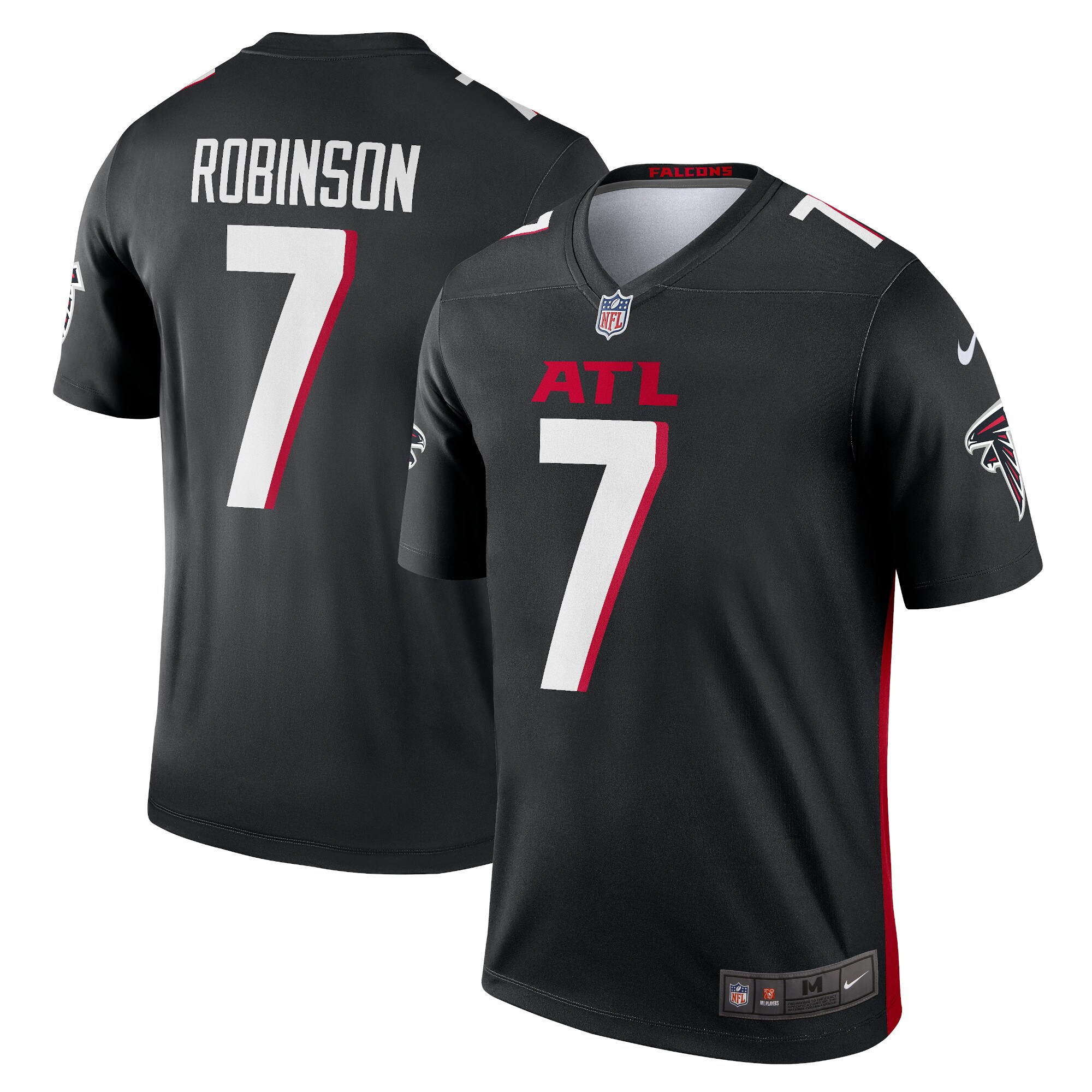 Men's Atlanta Falcons Bijan Robinson Black Team Legend Player Performance Top Js4738